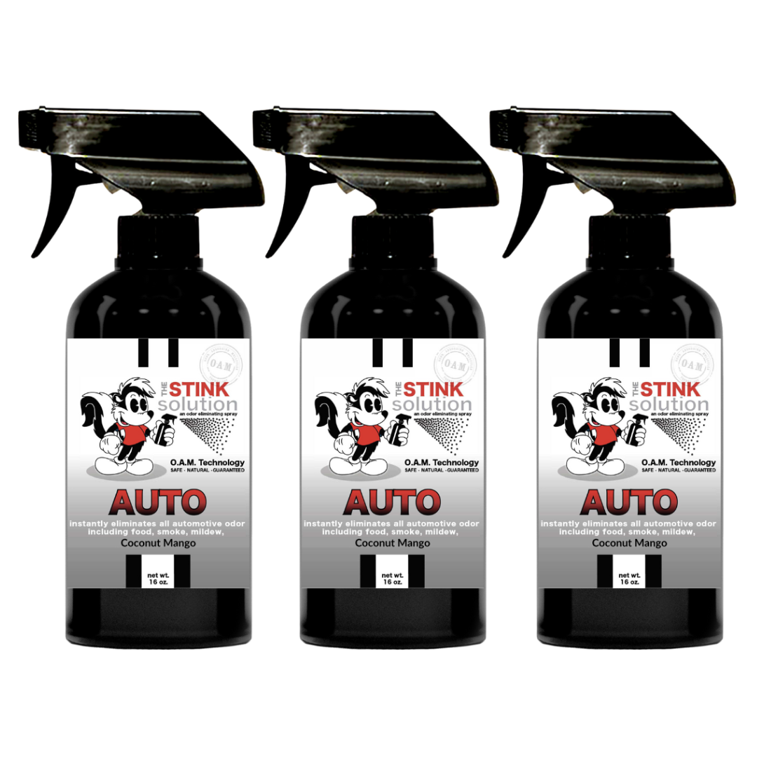 Three Pack - Two Auto Odor Eliminating Sprays + One Spray of Choice 16 oz