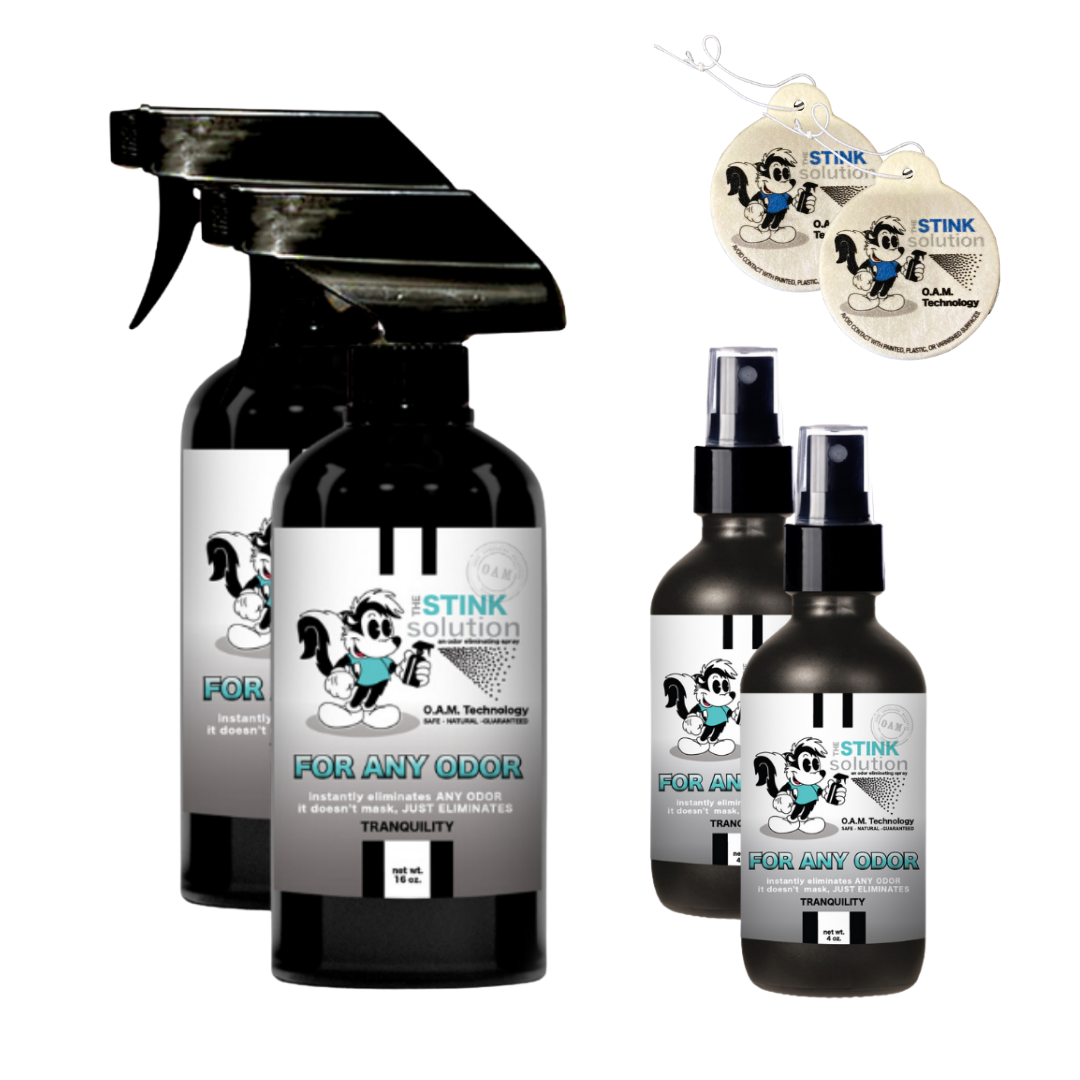 Buy 2 Get 4 FREE | Two 16 oz Sprays, Two 4 oz Sprays, + 2 Bamboo Teak Car Air Fresheners