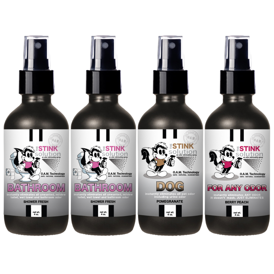 Buy 3 Get 1 FREE - Bathroom Sampler Set 4 oz Odor Eliminating Sprays
