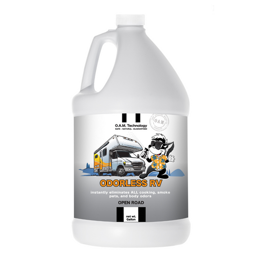 NEW Odorless Outdoorsman Gallon Odor Eliminating Spray in Open Road Fragrance Natural, safe, non-toxic, enzyme-free Laundry Booster. Multi-purpose use for any odor: smoke, urine, food, sweat, and more. Safe to spray anywhere: homes, cars, furniture, bathroom, carpet, and more.