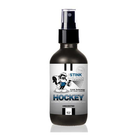 The Stink Solution Hockey Unscented Odor Eliminating Spray 4 oz Natural, safe, non-toxic, enzyme-free odor eliminating spray. Multi-purpose use for any odor: smoke, urine, food, sweat, and more. Safe to spray anywhere: homes, cars, furniture, bathroom, carpet, and more.