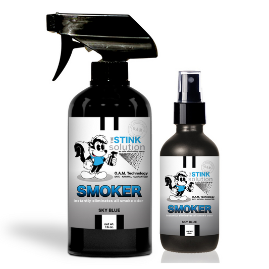 Natural, safe, non-toxic, enzyme-free odor eliminating spray. Multi-purpose use for any odor: smoke, urine, food, sweat, and more. Safe to spray anywhere: homes, cars, furniture, bathroom, carpet, and more.