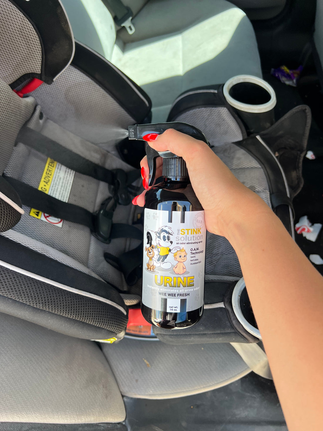 How to get pee smells out of a car seat