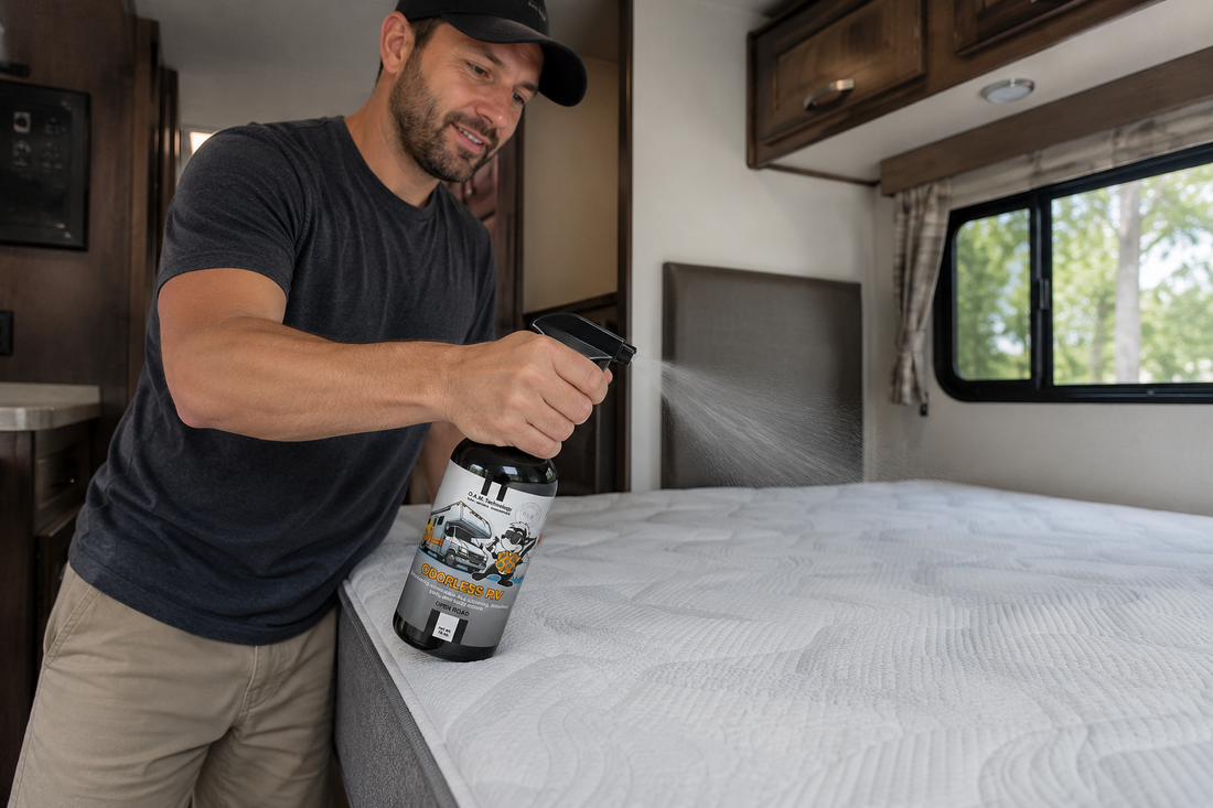 campfire smell in RV, get smoke smell out of clothes camping, campfire smoke in hair, remove smoke smell from sleeping bag