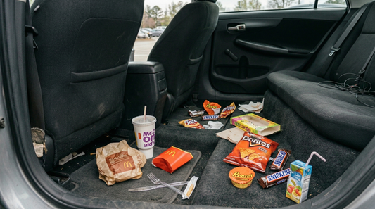how to get food odor out of a car