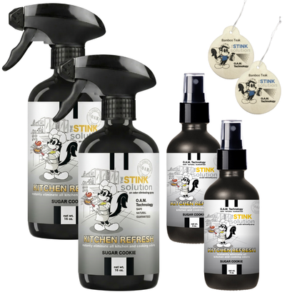 Buy 2 Get 4 FREE | Two 16 oz Sprays, Two 4 oz Sprays, + 2 Bamboo Teak Car Air Fresheners