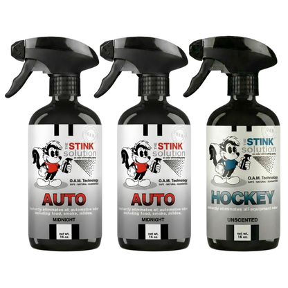 Three Pack - Two Auto Odor Eliminating Sprays + One Spray of Choice 16 oz