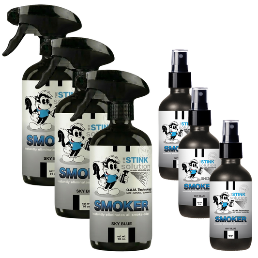 Buy 3 Get 3 FREE - Smoker Sky Blue Bundle | Odor Eliminating Spray