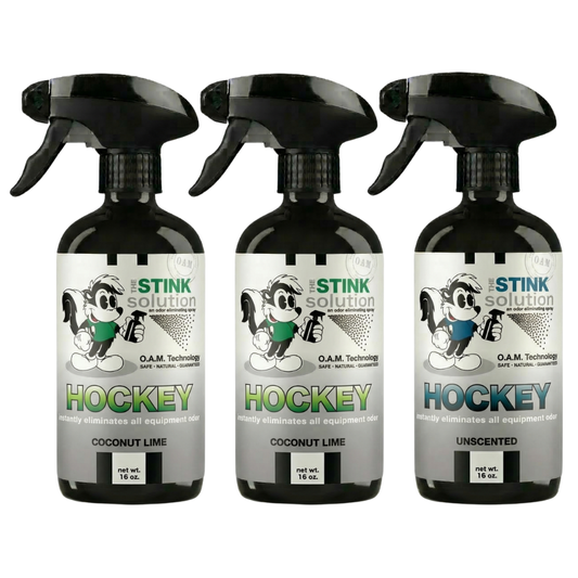 Three Pack - Two Hockey Odor Eliminating Sprays + One Spray of Choice 16 oz