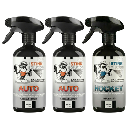 Three Pack - Two Auto Odor Eliminating Sprays + One Spray of Choice 16 oz
