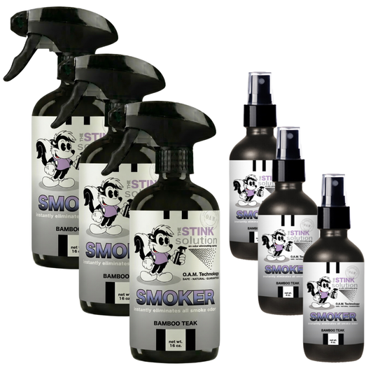 Buy 3 Get 3 FREE - Smoker Bamboo Teak Bundle | Odor Eliminating Spray