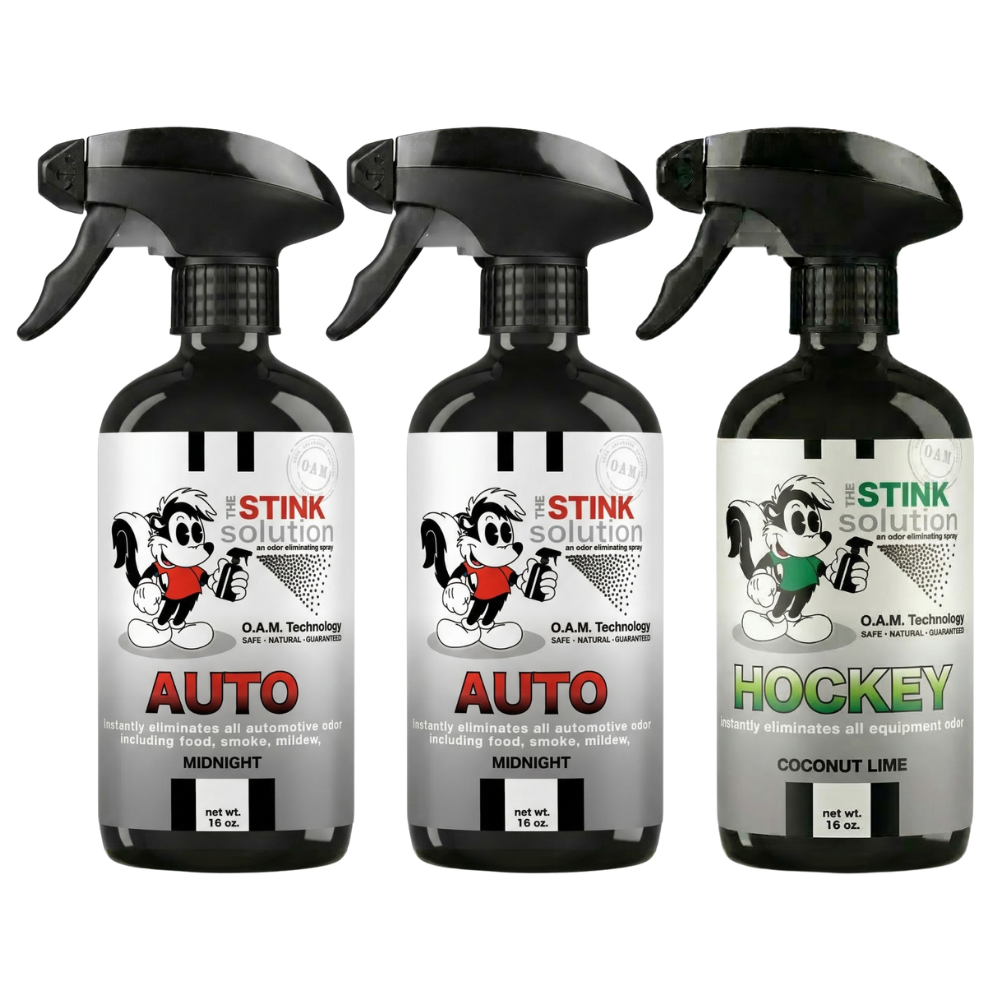 Three Pack - Two Auto Odor Eliminating Sprays + One Spray of Choice 16 oz