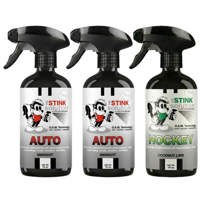 Three Pack - Two Auto Odor Eliminating Sprays + One Spray of Choice 16 oz