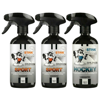 Three Pack - Two Sport Odor Eliminating Sprays + One Spray of Choice 16 oz