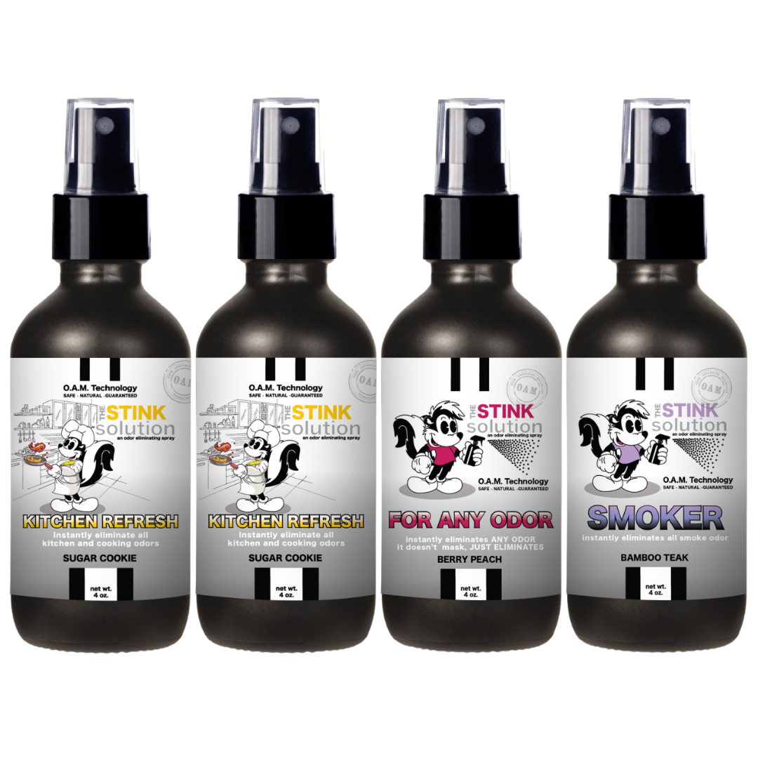 Buy 3 Get 1 FREE - Kitchen Sampler Set 4 oz Odor Eliminating Sprays