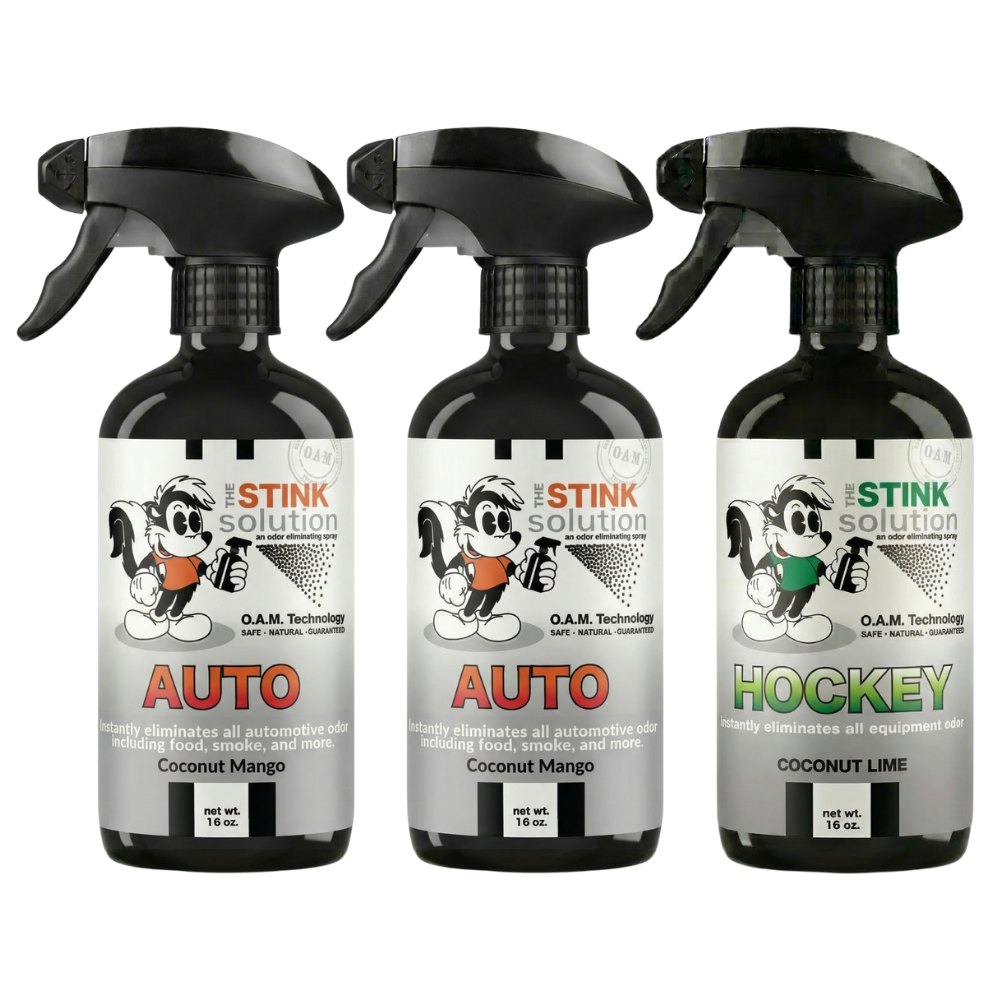 Three Pack - Two Auto Odor Eliminating Sprays + One Spray of Choice 16 oz