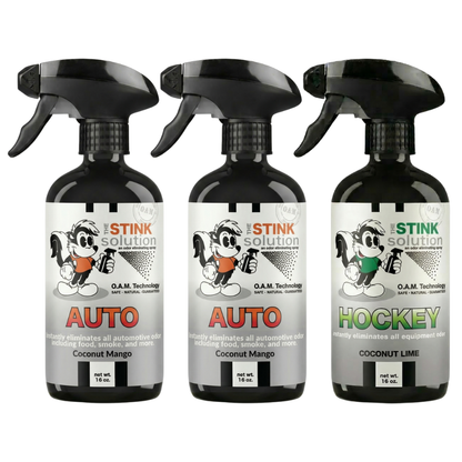 Three Pack - Two Auto Odor Eliminating Sprays + One Spray of Choice 16 oz