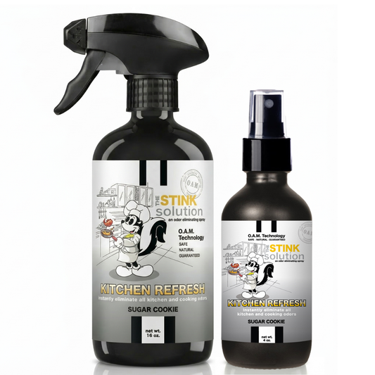 Twin Pack Kitchen Refresh Odor Eliminating Spray 16 oz and 4 oz Bundle