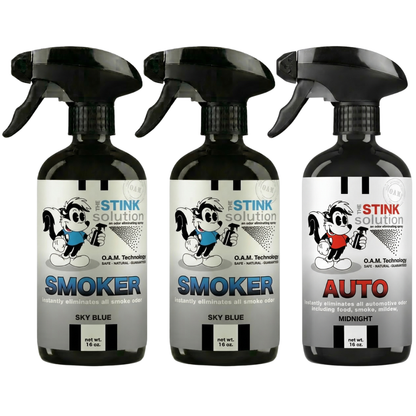 Three Pack - Two Smoke Odor Eliminating Sprays + One Spray of Choice 16 oz