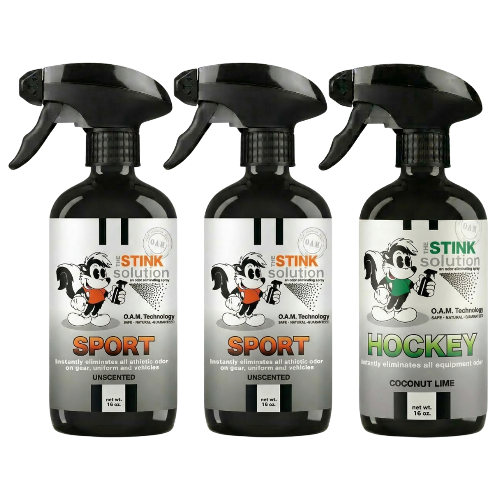 Three Pack - Two Sport Odor Eliminating Sprays + One Spray of Choice 16 oz