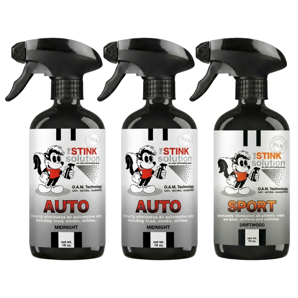 Three Pack - Two Auto Odor Eliminating Sprays + One Spray of Choice 16 oz