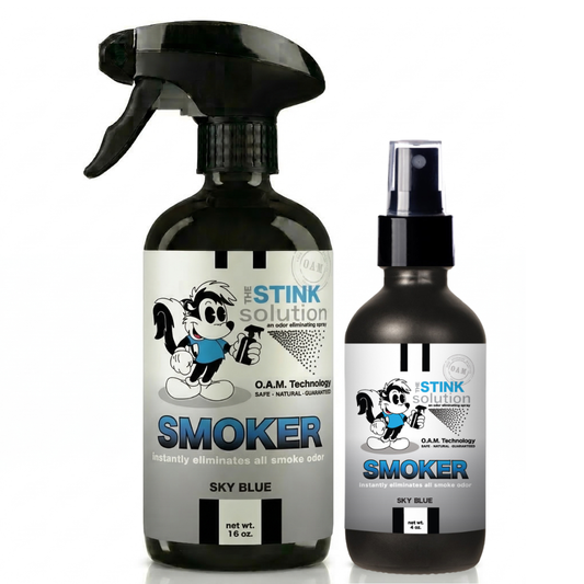 Twin Pack Smoker Sky Blue 16 oz and 4 oz Bundle | Odor Eliminating Spray