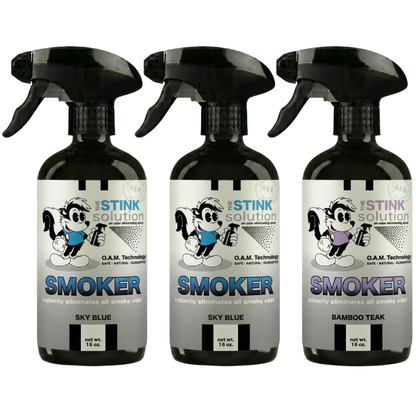Three Pack - Two Smoke Odor Eliminating Sprays + One Spray of Choice 16 oz