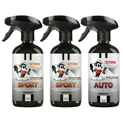 Three Pack - Two Sport Odor Eliminating Sprays + One Spray of Choice 16 oz