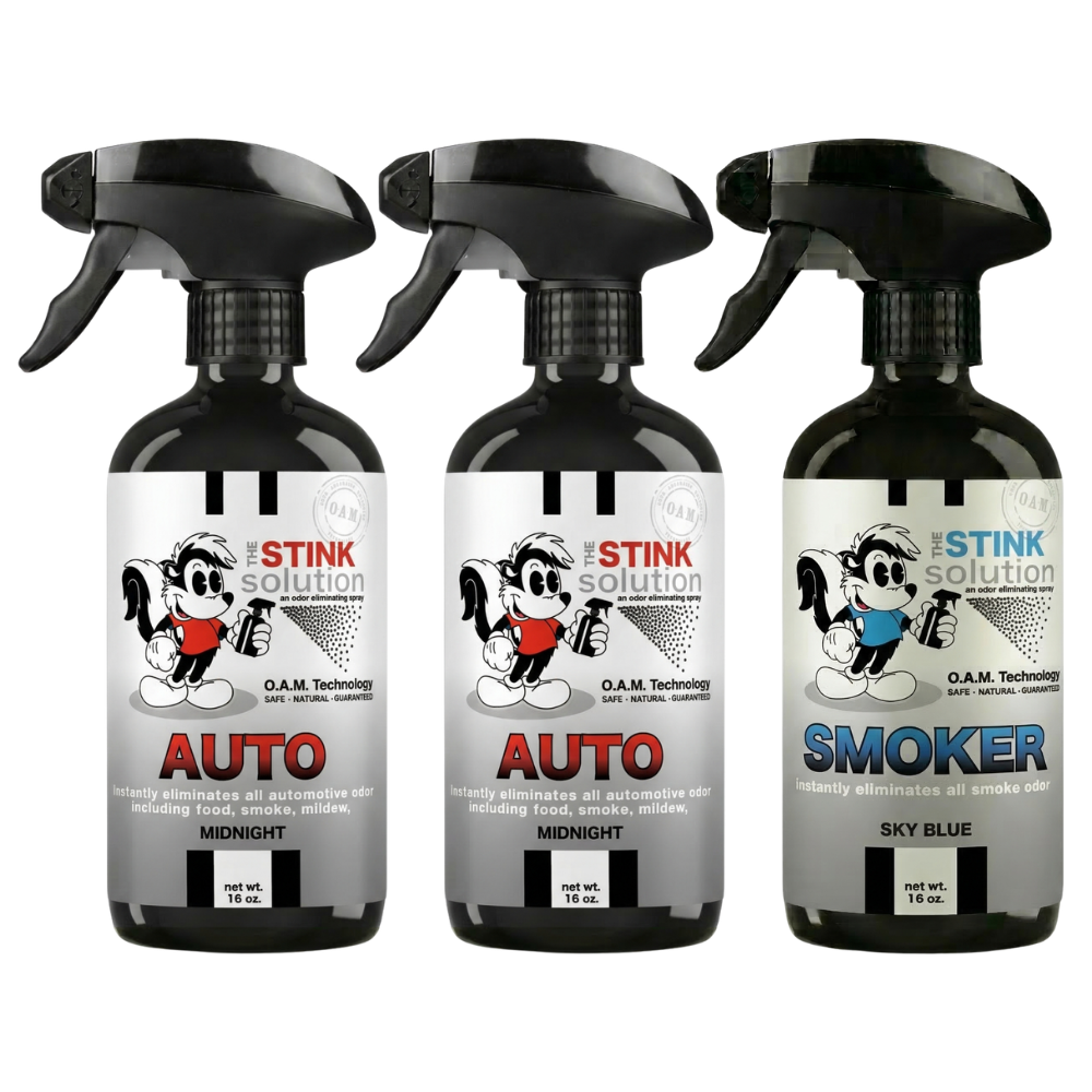 Three Pack - Two Auto Odor Eliminating Sprays + One Spray of Choice 16 oz
