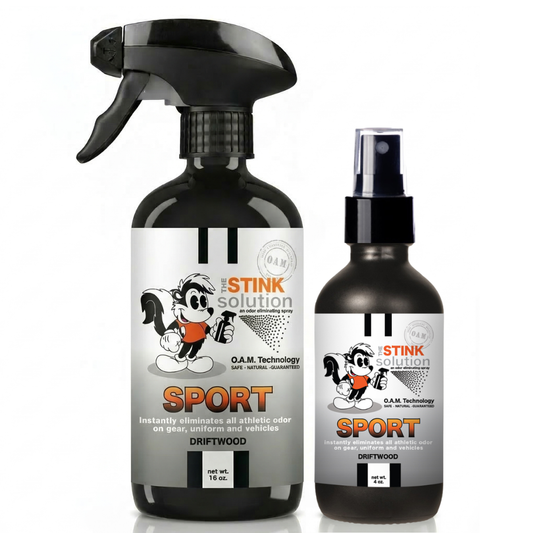 Twin Pack Sport Odor Eliminating Spray 16 oz and 4 oz Bundle