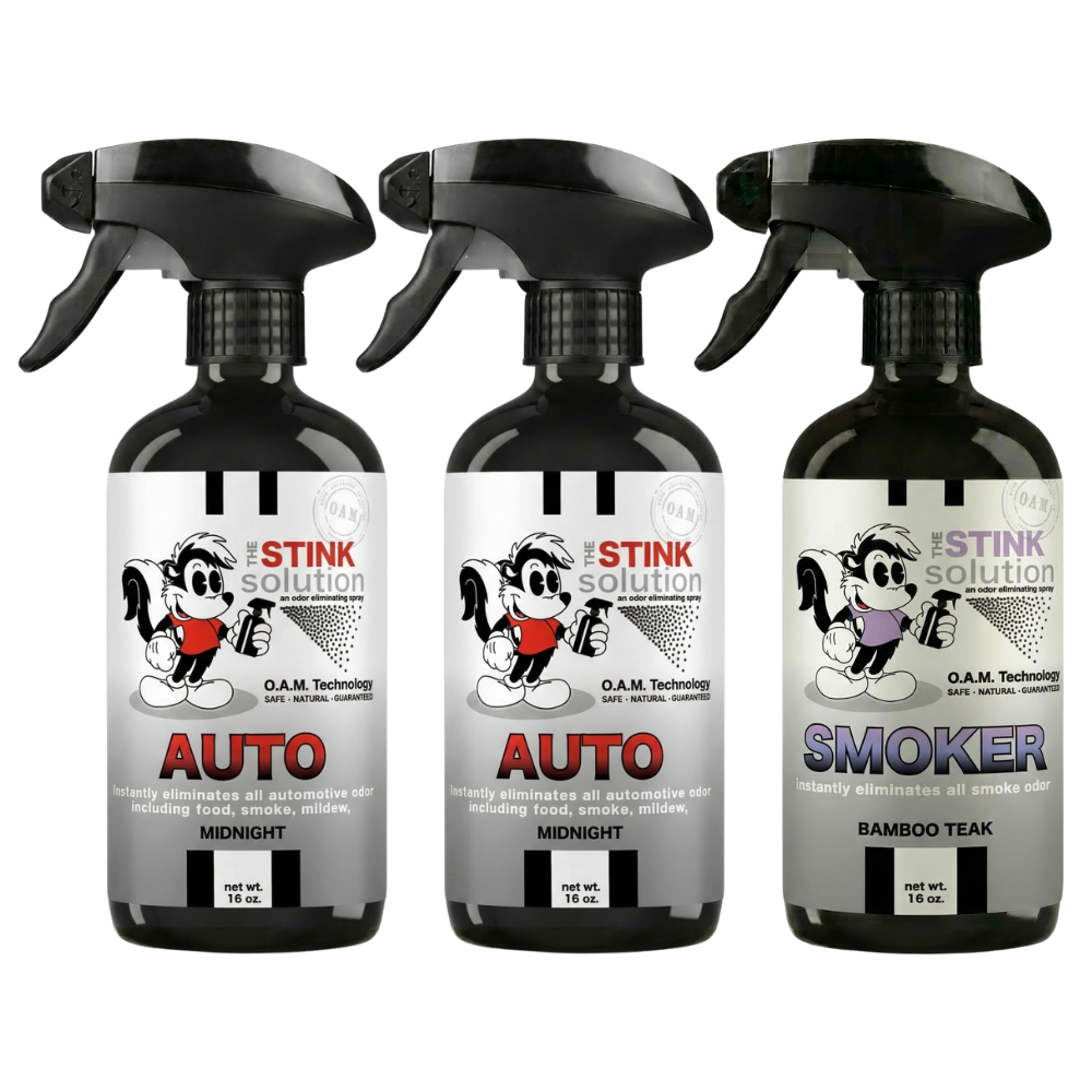 Three Pack - Two Auto Odor Eliminating Sprays + One Spray of Choice 16 oz