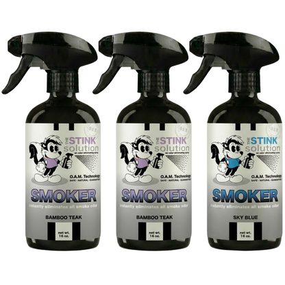 Three Pack - Two Smoke Odor Eliminating Sprays + One Spray of Choice 16 oz