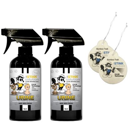 Buy 2 Get 2 Car Air Fresheners - One Urine Wee Wee Fresh, One Spray of Choice 16 oz Sprays