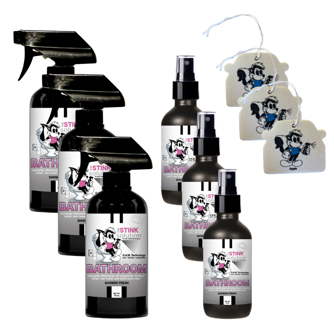 Buy 3 Get 6 FREE - (3) 16 oz (3) 4 oz Bathroom Shower Fresh Bundle + 3 Car Air Fresheners