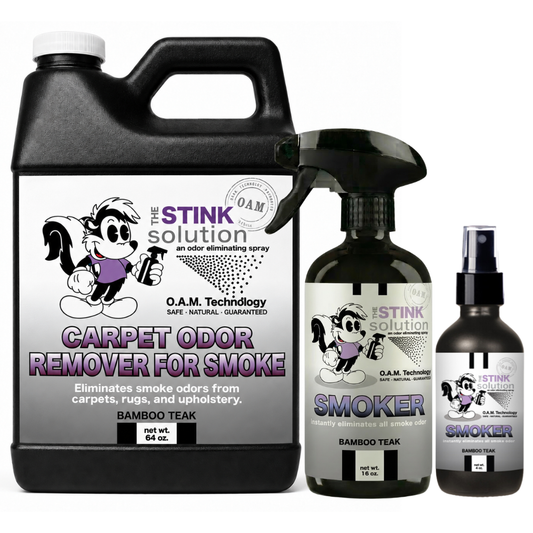 Carpet Odor Remover for Smoke + 16oz & 4oz Sprays