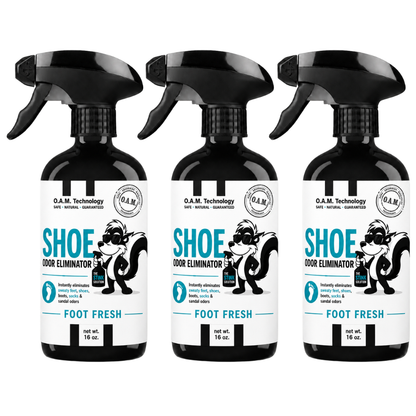 Three Pack - Two Shoe Odor Eliminating Sprays + One Spray of Choice 16 oz