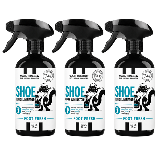 Three Pack - Two Shoe Odor Eliminating Sprays + One Spray of Choice 16 oz
