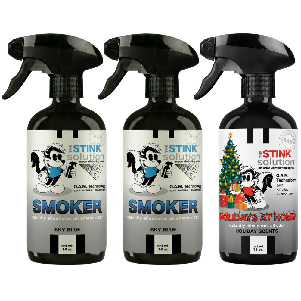 Three Pack - Two Smoke Odor Eliminating Sprays + One Spray of Choice 16 oz