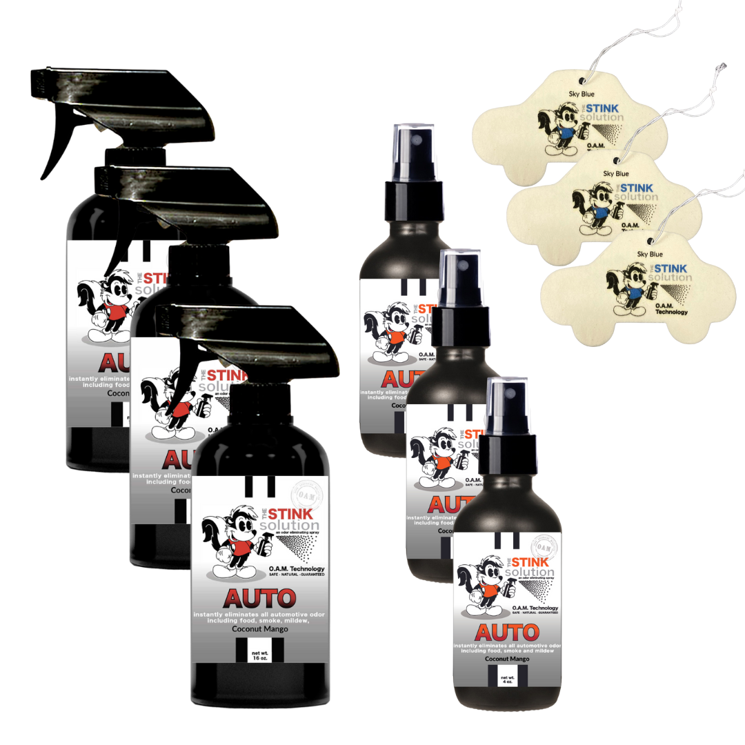 Buy 3 Get 6 FREE (3) 16 oz (3) 4 oz  Auto Odor Eliminating Spray Bundle + 3 Car Air Fresheners