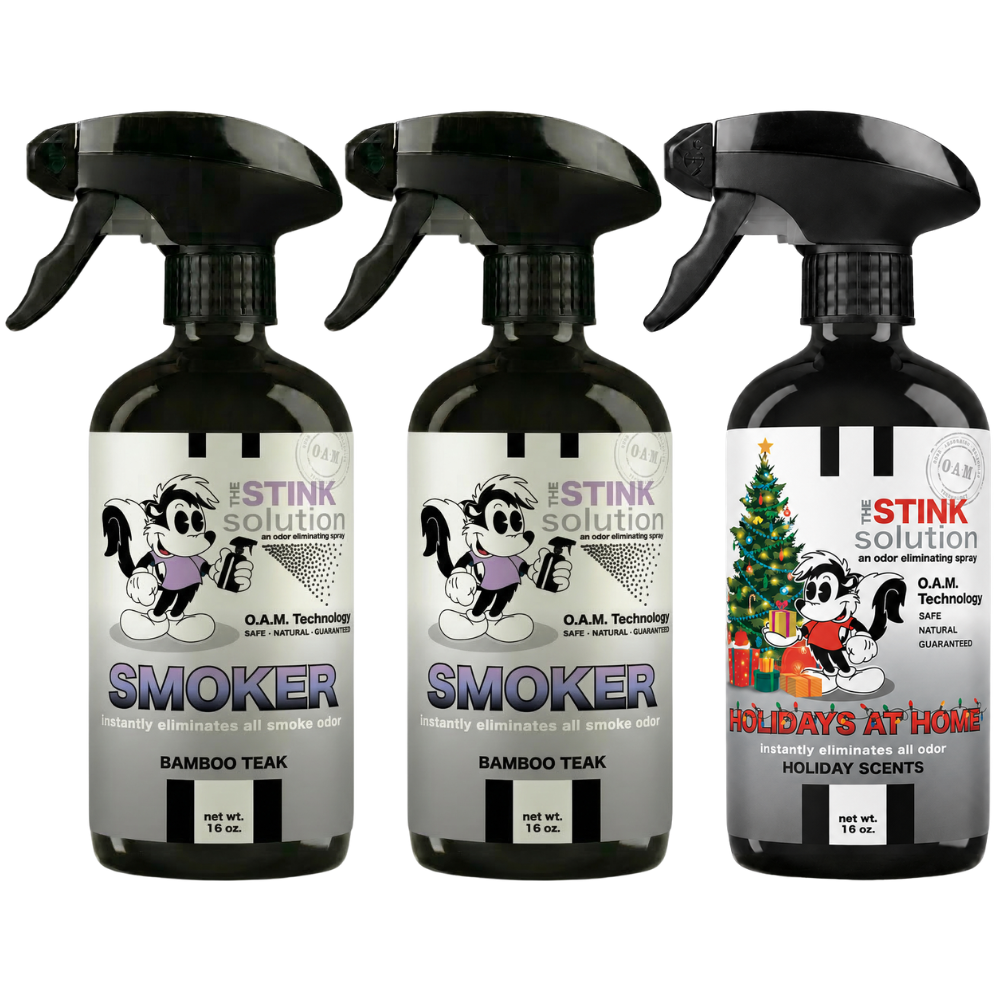 Three Pack - Two Smoke Odor Eliminating Sprays + One Spray of Choice 16 oz