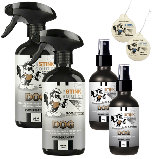 Buy 2 Get 4 FREE - (2) 16 oz (2) 4 oz Dog Pomegranate Bundle + 2 Car Air Fresheners