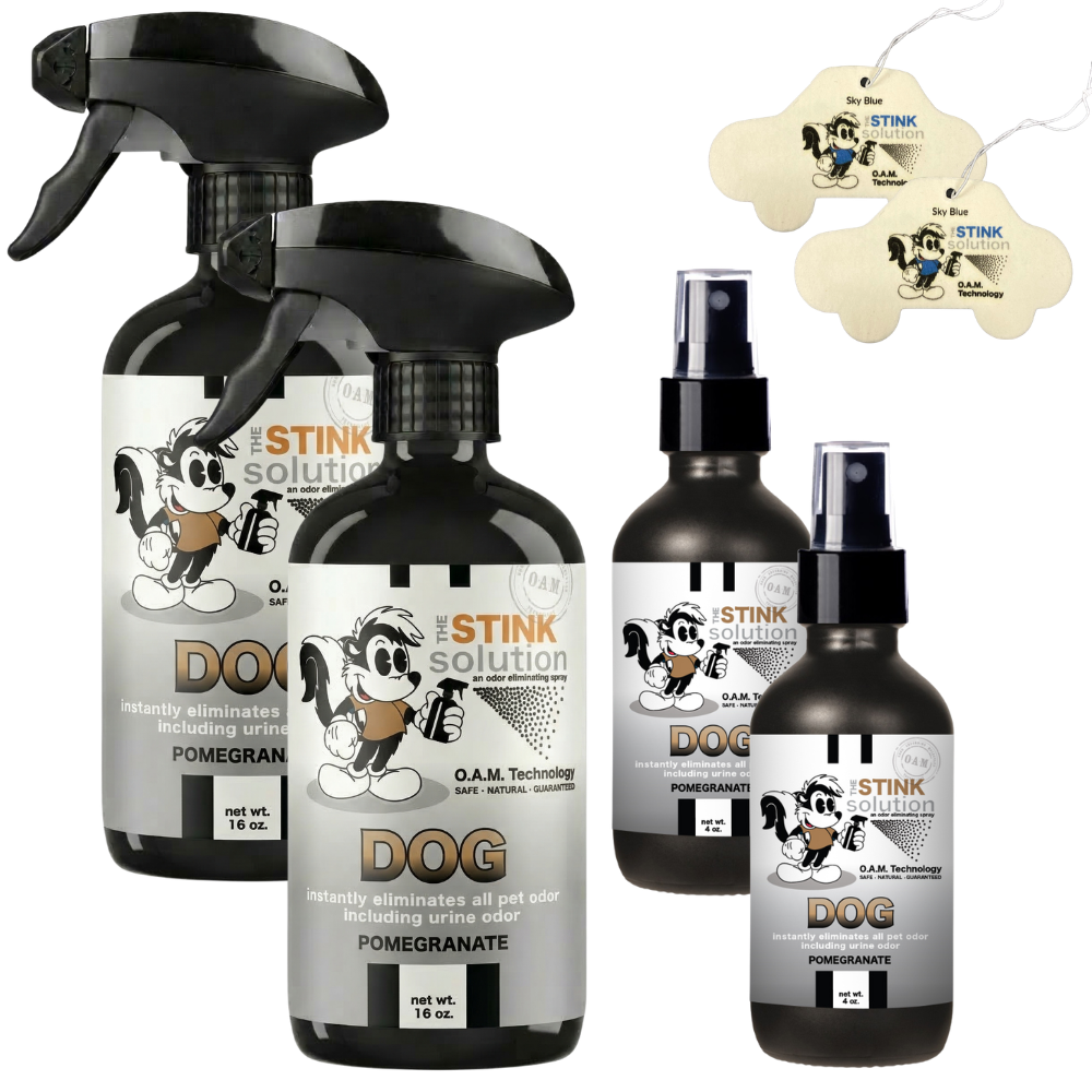 Buy 2 Get 4 FREE - (2) 16 oz (2) 4 oz Dog Pomegranate Bundle + 2 Car Air Fresheners