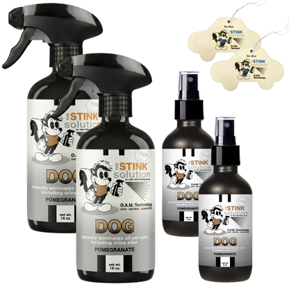 Buy 2 Get 4 FREE - (2) 16 oz (2) 4 oz Dog Pomegranate Bundle + 2 Car Air Fresheners