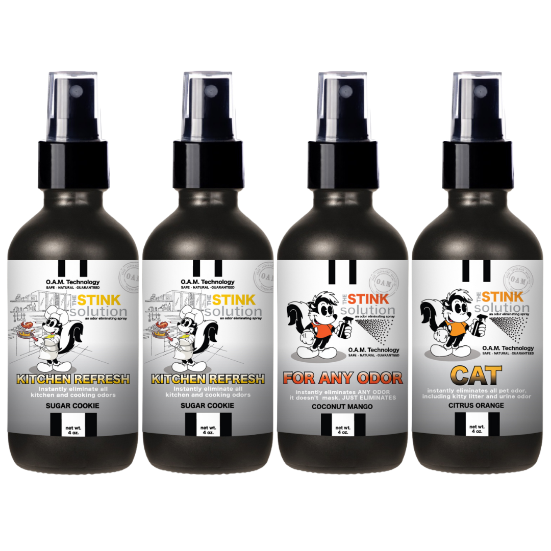 Buy 3 Get 1 FREE - Kitchen Sampler Set 4 oz Odor Eliminating Sprays