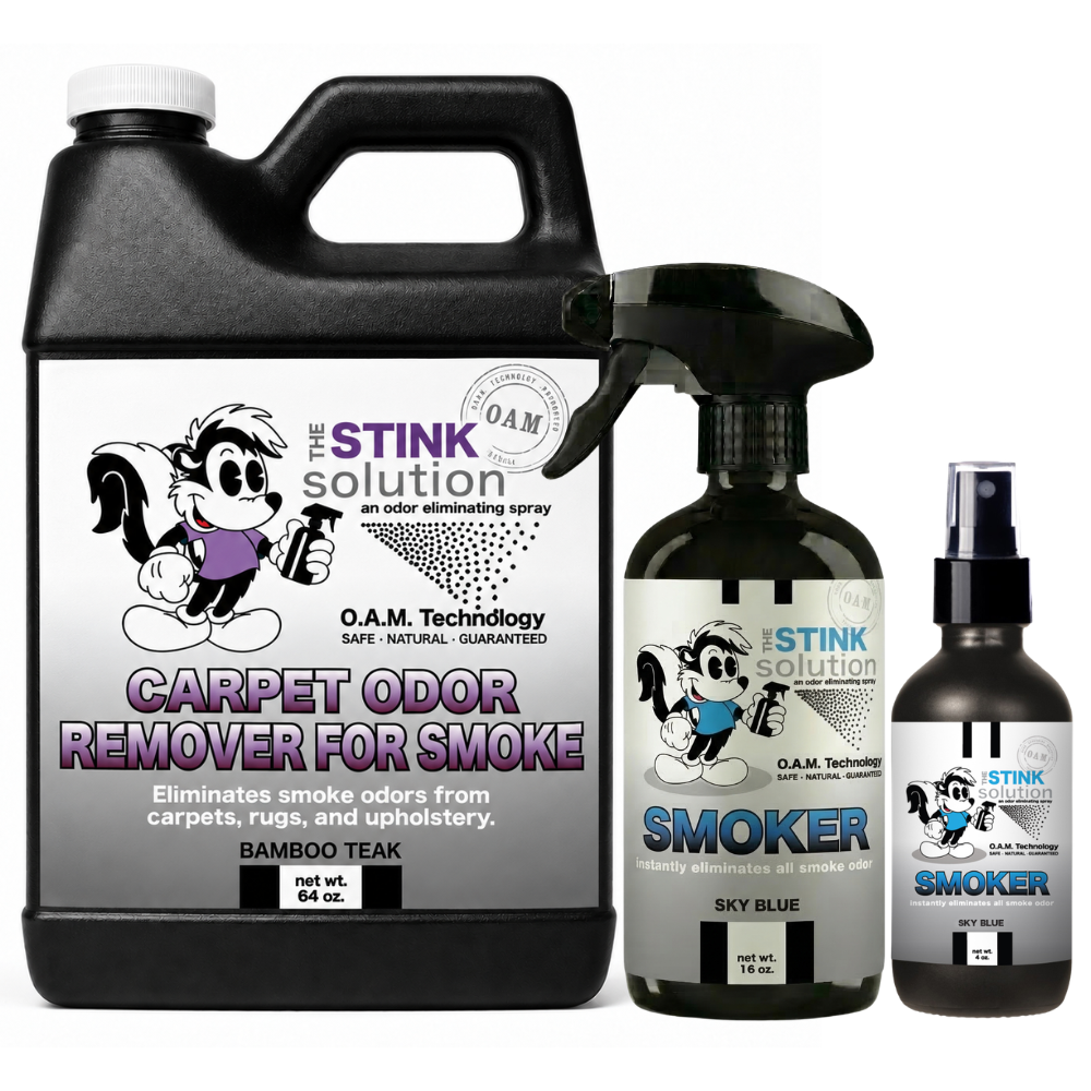 Carpet Odor Remover for Smoke + 16oz & 4oz Sprays