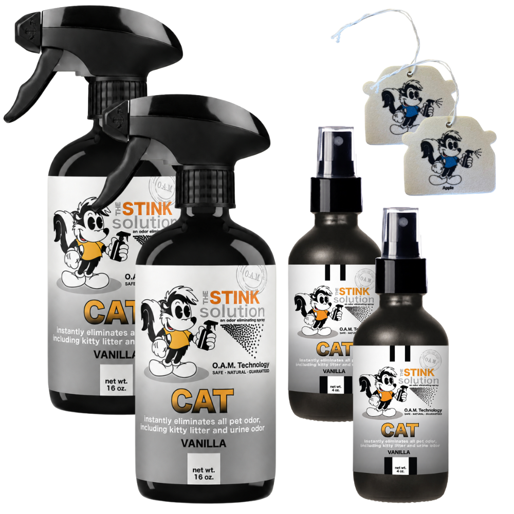 Buy 2 Get 4 FREE - (2) 16 oz (2) 4 oz Cat Vanilla Bundle + 2 Car Air Fresheners
