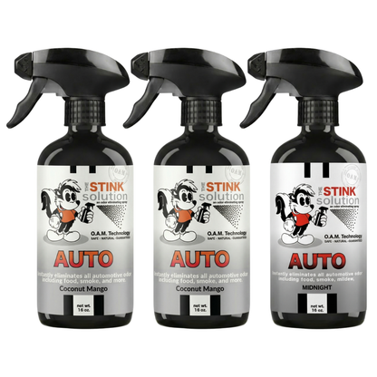 Three Pack - Two Auto Odor Eliminating Sprays + One Spray of Choice 16 oz