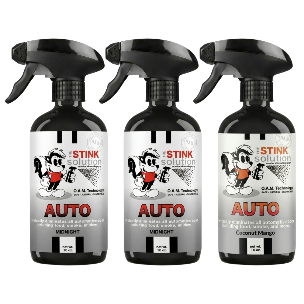 Three Pack - Two Auto Odor Eliminating Sprays + One Spray of Choice 16 oz