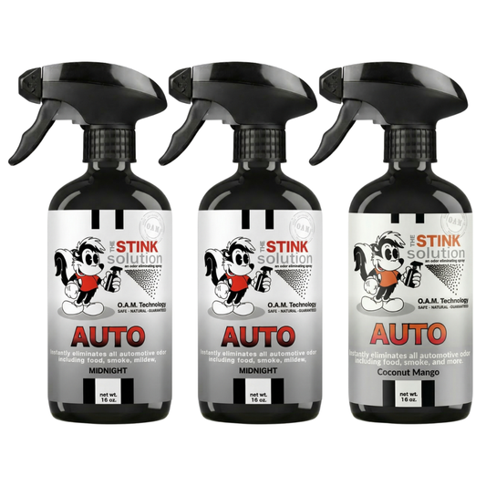 Three Pack - Two Auto Odor Eliminating Sprays + One Spray of Choice 16 oz