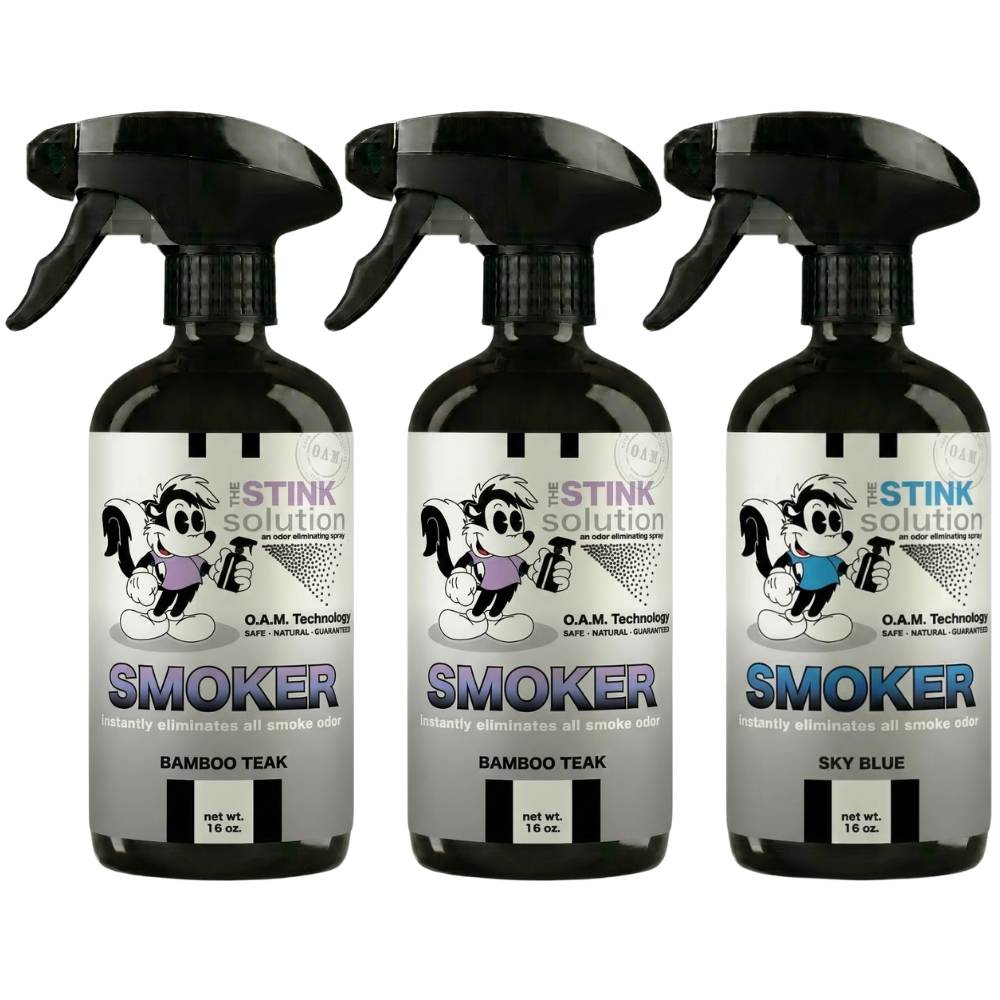 Three Pack - Two Smoke Odor Eliminating Sprays + One Spray of Choice 16 oz